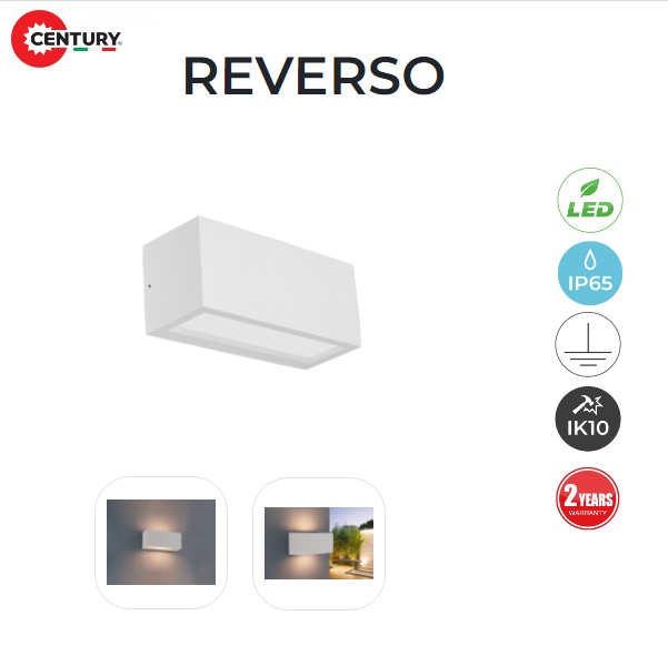 Applique LED Reverso Bianco E27